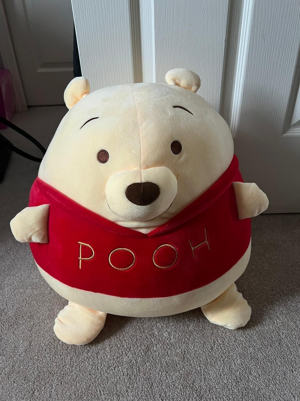 Disney Cream Winnie the Pooh Plush with Red Sweater